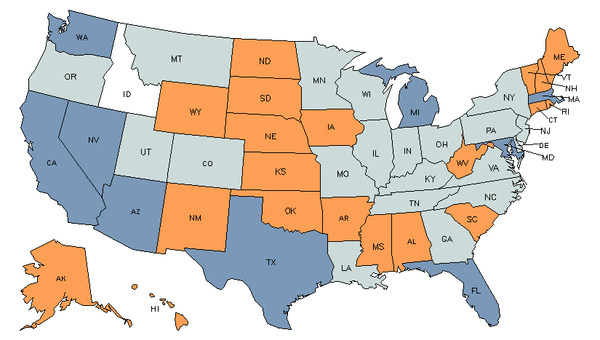 Mapa del estado para Directores de Manejo de Emergencias