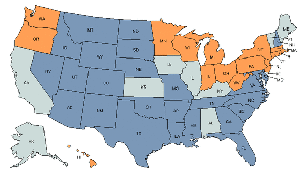Mapa del estado para Especialistas en Relaciones Laborales