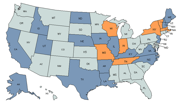 Mapa del estado para Trabajadores Sociales de Cuidado de la Salud