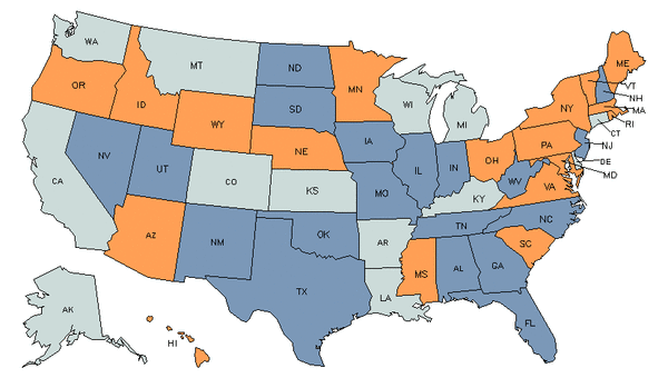 Mapa del estado para Trabajadores Sociales Especializados en Salud Mental y Abuso de Sustancias