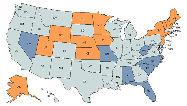 Mapa del estado para Auxiliares Docentes de Educación Especial