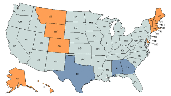 Mapa del estado para Fisioterapeutas