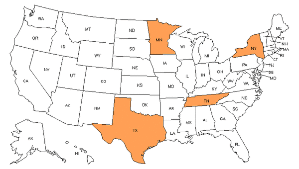 Mapa del estado para Cirujanos Pediátricos