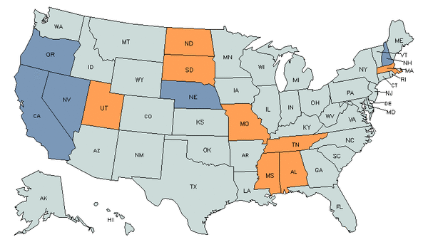 Mapa del estado para Tecnólogos de Laboratorio Médico y Clínico
