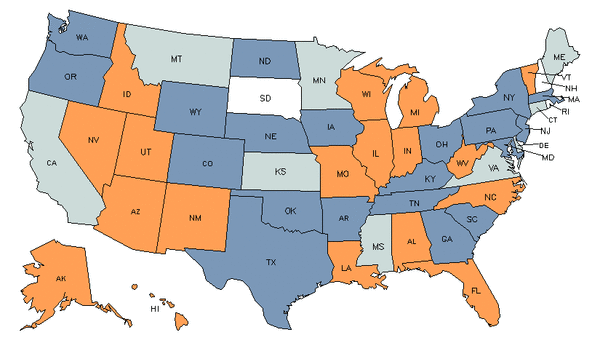 Mapa del estado para Técnicos Psiquiátricos