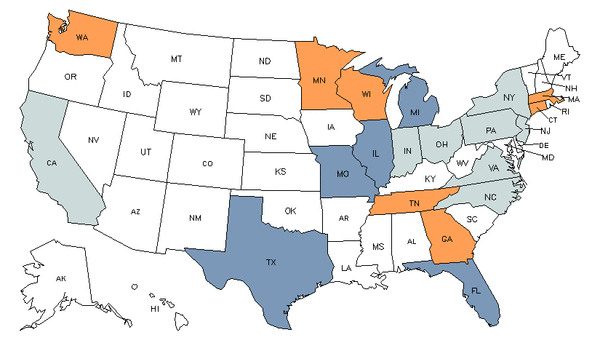 Mapa del estado para Consejeros Genéticos