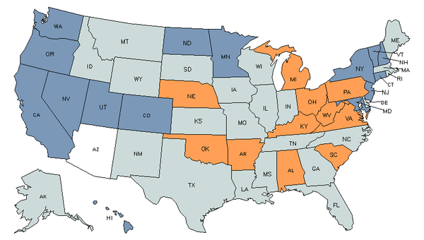 Mapa del estado para Asistentes de Fisioterapeutas