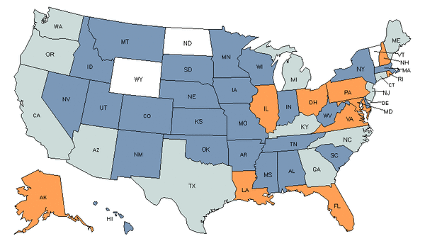 Mapa del estado para Detectives e Investigadores Privados