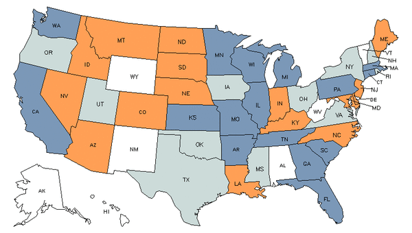 Mapa del estado para Autorizadores, Verificadores y Empleados de Crédito