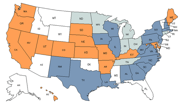 Mapa del estado para Instaladores de Pisos