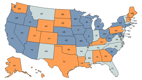 Mapa del estado para Reparadores de Equipo Eléctrico y Electrónico Comercial e Industrial