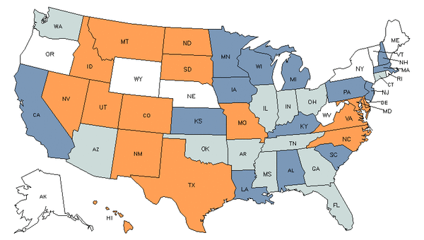 Mapa del estado para Instaladores y Reparadores de Equipo Audiovisual