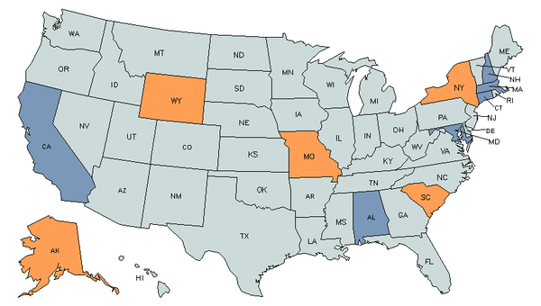 Mapa del estado para Trabajadores de Mantenimiento y Reparación, General