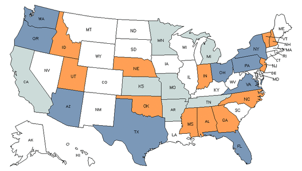 Mapa del estado para Cortadores y Rebanadores Manuales