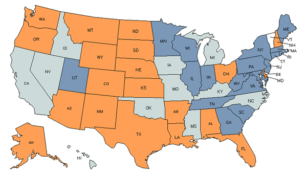 Mapa del estado para Pilotos Comerciales