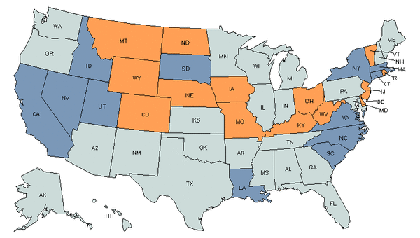 Mapa del estado para Conductores/Vendedores