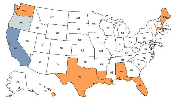 Mapa del estado para Operadores de Lanchas a Motor